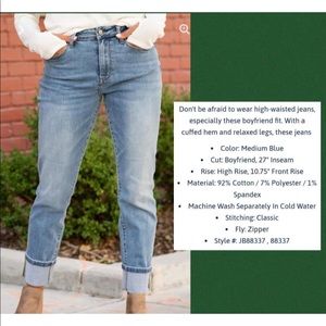 Judy Blue Boyfriend Jeans